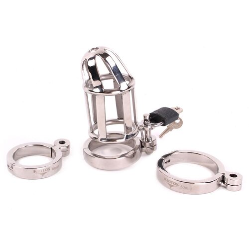 Kiotos Steel Chastity Cage DeLuxe 8cm Slike