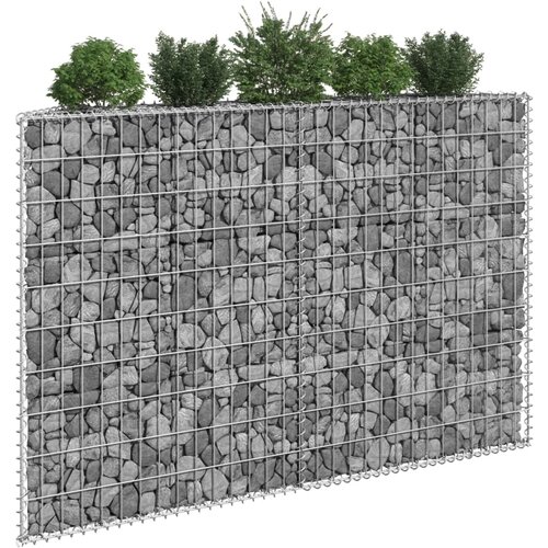 Furnova Trapezna visoka greda gabion pocinkano jeklo 150x20x100 cm, (21920806) Slike