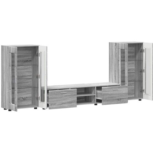  Set TV komoda FLORIN 3 pcs Siva Sonoma Konstruirano drvo Slike