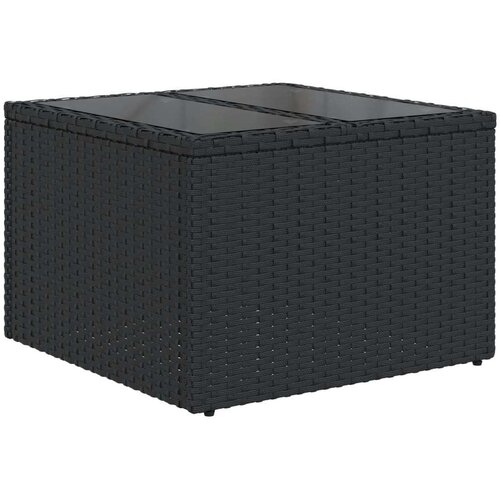 VidaXL 11-dijelni set vrtnih sofa od poliratana s jastucima crni Slike