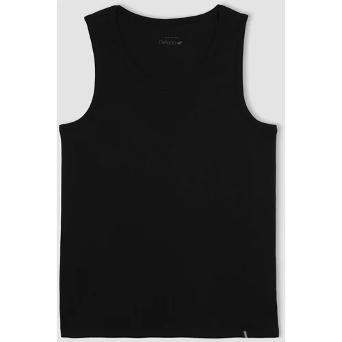 Defacto Slim Fit Printed Ribana Crew Neck Sleeveless Undershirt