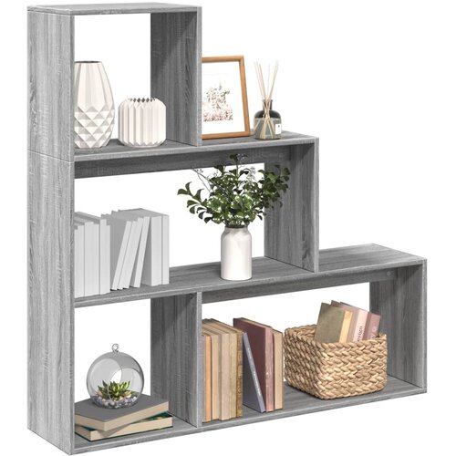 Pregrada regal za knjige 3 razina sonoma 123x29x123 cm drveni Cijene