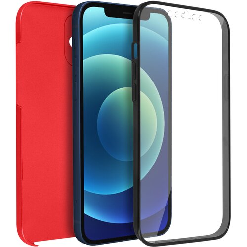 AVIZAR Apple iPhone 12 Mini Integral 360° etui: mehka sprednja stran in trda zadnja stran - rdeca, (20626217) Cene