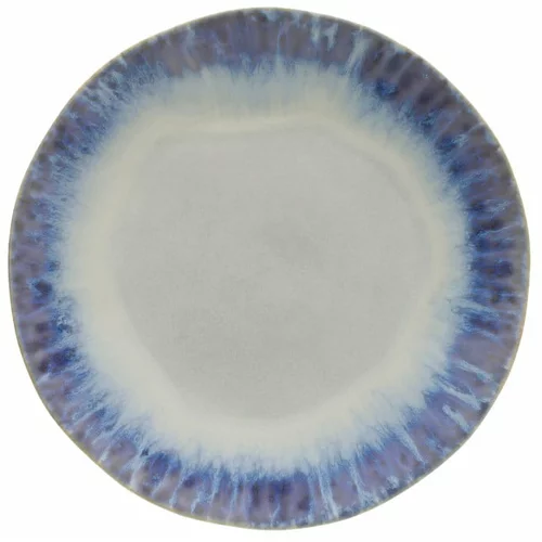 Costa Nova Modro-beli lončeni krožnik Brisa, ⌀ 26,5 cm