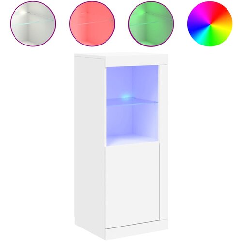 Maison Chic Komoda - Predalnik z LED lučkami bela 41x37x100 cm, (21716665) Slike
