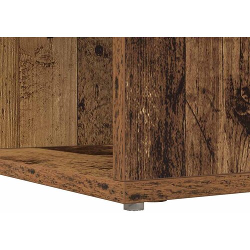  Kutni stol s policom Staro drvo 101,5 x 149,5 x 149,5 cm Slike