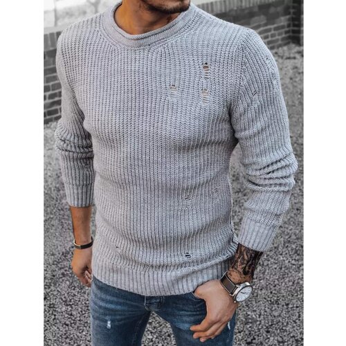 DStreet Men's light gray sweater WX1989 Cene