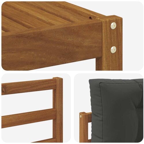  Set vanjskih sofa 6 kom. Prirodna i antracit Smeđa 325 x 166,5 x 73 cm Slike