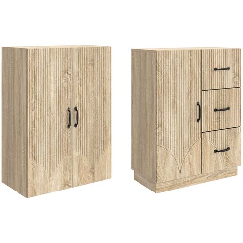  Set ormara 2 kom. Hrast sonoma Konstruirano drvo Smeđa 66 x 34,5 x 87 cm Slike
