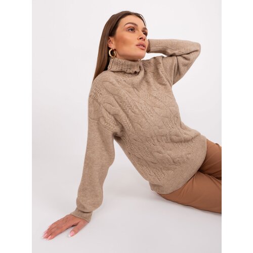 Wool Fashion Italia Sweater-AT-SW-23401.97P-light brown Slike