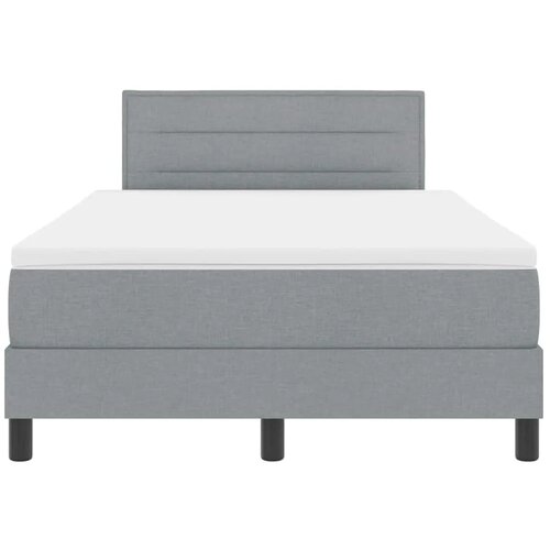 Box spring krevet Svijetlo siva 120 x 200 cm tkanina - Svjetlosiva 120 x 200 cm Dizajn linija Slike