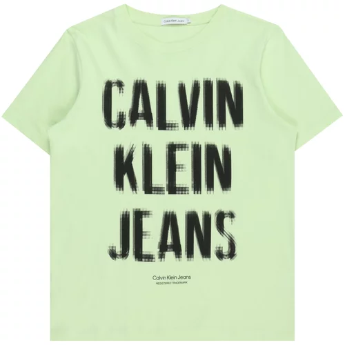 Calvin Klein Jeans Majica svijetlozelena / crna