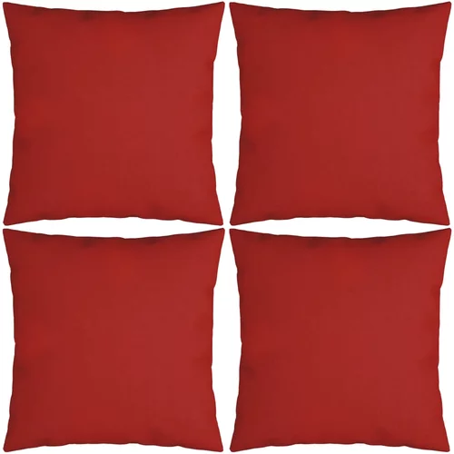 Ukrasni jastuci 4 kom crveni 60 x 60 cm od tkanine