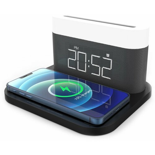 Aurora lamp with clock and wi-fi charger Slike