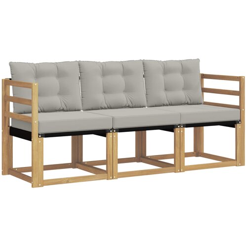 vidaXL Zunanja garnitura za sedenje 3 pcs Bela in svetlo siva, (5000281493) Cene