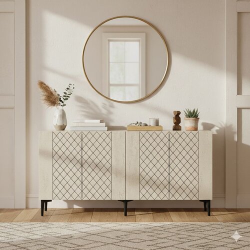 Hanah home Komoda Resso 150, Bež Cene