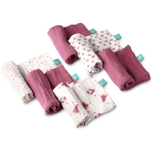 Koala Babycare&amp;reg; Set muslinskih pelena za bebe 30x30 6/1 roze Slike
