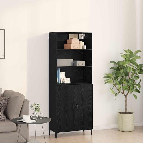  Highboard Crni hrast 69,5 x 32,5 x 180 cm Konstruirano drvo Cijene