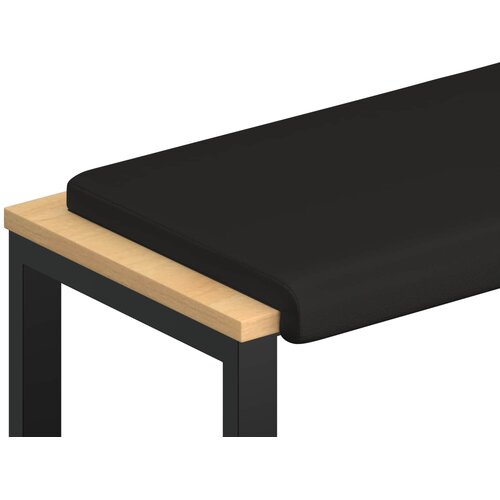  Jastučić za klupu Umjetna koža Crna Dubina 35 cm Slike