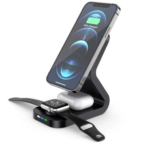  B-16 Bežični punjač 3u1 Magsafe za iPhone/Airpods/Apple Watch, 15W, Crni Cene