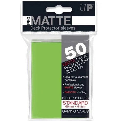 Ultra PRO Matte Standard Desk Protector Sleeves 50 - Lime Green Cene