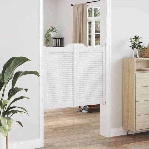 vidaXL Swing Doors Louvred Design 1 par Bela 90x100 cm Cene