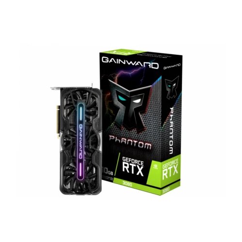 Gainward Graficka karta GWD RTX3080 Phantom+10GB/GDDR6X/320bit/crna Slike