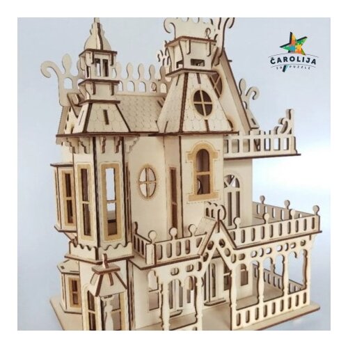  Woodcraft 3d drvena puzzla - vila fantazija sa name&amp;scaron;tajem ( 9101) Slike