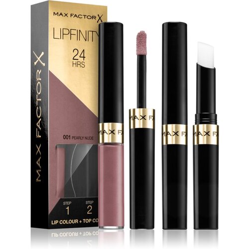 Max Factor Lipfinity 24HRS dolgoobstojna &amp;scaron;minka z balzamom za nego ustnic 4,2 g odtenek 001 Pearly Nude za ženske Slike