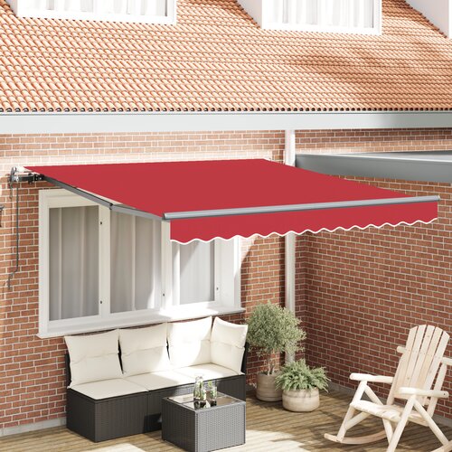 vidaXL Samodejna retraktibilna tenda rdeča 300x250 cm, zamenjava tkanine za okvir 3x2.5 m rdeča Cene