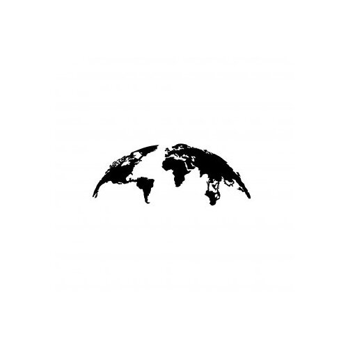 Wallity Zidna dekoracija World Map, 100x39cm, Crna Cijene
