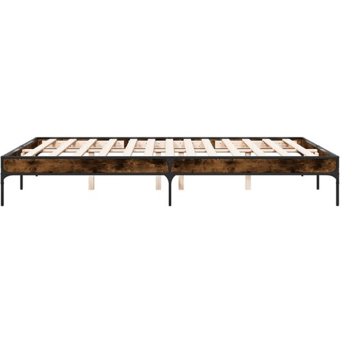  Okvir za krevet boja hrasta 150x200cm konstruirano drvo i metal Slike