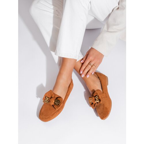 SHELOVET Women's brown suede loafers Slike