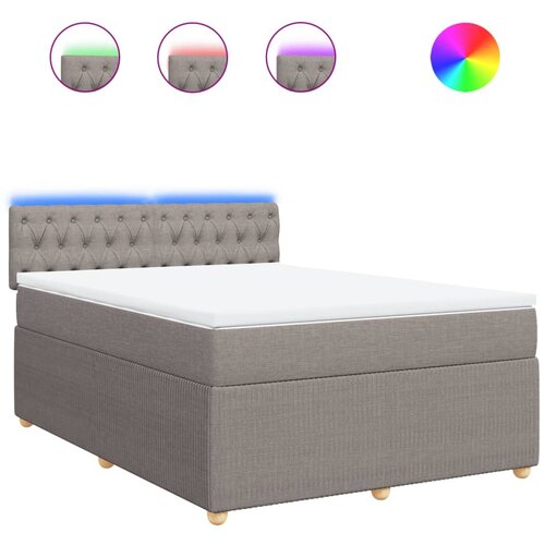 Maison Chic Box spring postelja - Vzmetna postelja z vzmetnico taupe 140x200 cm blago SL17117, (21882513) Cene