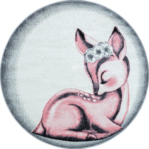 Ayyildiz Carpets Svetlo rožnata/svetlo siva otroška preproga ø 160 cm Bambi – Cene