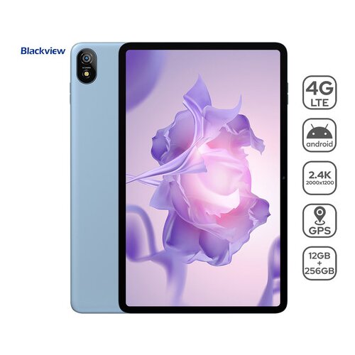 Blackview TAB 18 tablični računalnik, 12", IPS 2.4K, 4G-LTE, 12GB (24GB) + 256GB, Android, WiFi, Bluetooth, GPS, Harman Kardon, 8800mAh, priložen ovitek, moder Cene