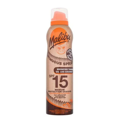 Malibu Continuous Spray Bronzing Oil Coconut vodootporan proizvod za zaštitu od sunca za tijelo 175 ml