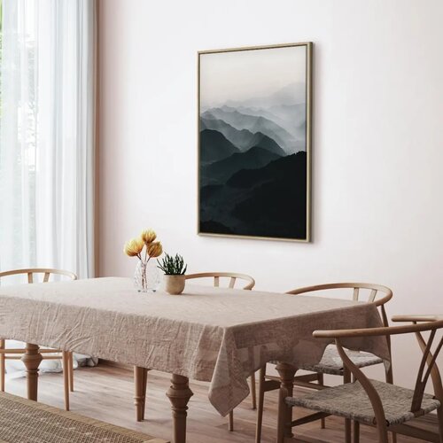  Slika - Parallel Ridges (1 Part) Vertical 40x60 U prirodnom drvenom okviru Slike