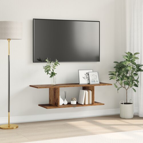VidaXL TV omarica s polico Rjava 103 x 30 x 26.5 cm Konstruiran les Slike