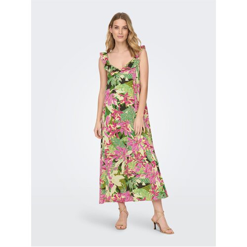 Only Pink-green Women&amp;#039;s patterned maxi-dresses Zora - Women Slike