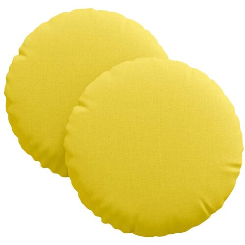 vidaXL Sedežne blazine 2 pcs Svetlo rumena &Oslash;30 x 13 cm blago, (5000111786) Cene