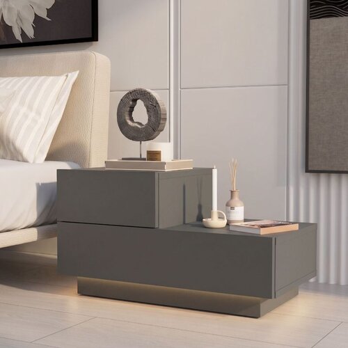 Hanah home noćni ormarić Kayra, 70 cm, antracit Slike