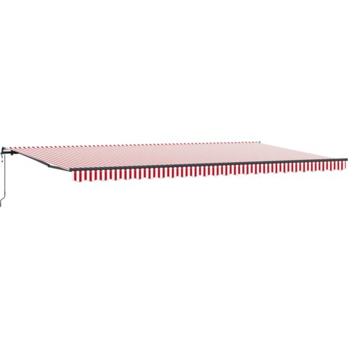 vidaXL Automatska uvlačiva tenda crveno-bijela pruga 600x300 cm Cijene