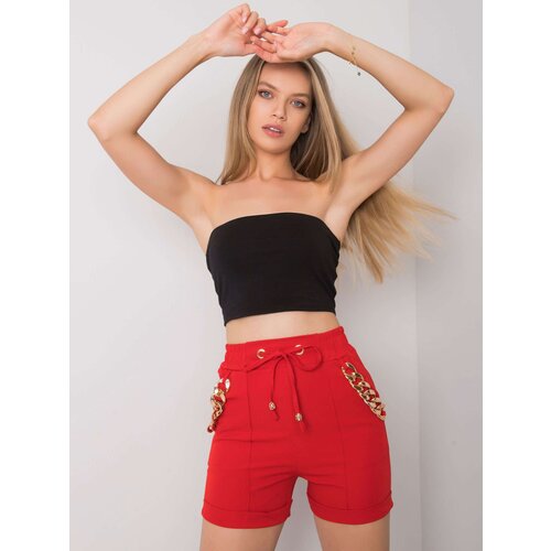 Fashion Hunters Red shorts with decorative chains Slike