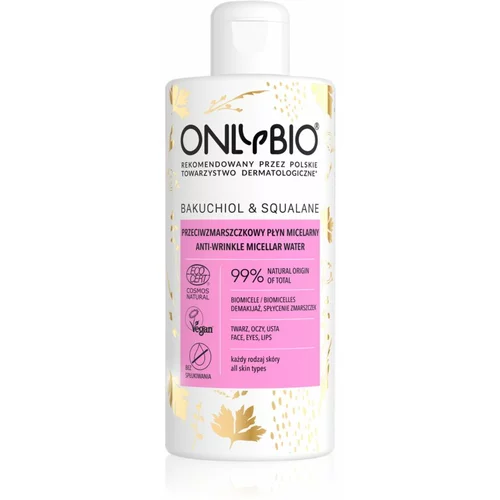 OnlyBio Bakuchiol & Squalane čistilna micelarna voda proti gubam 300 ml
