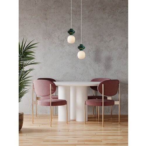 Nova Luce Bela/modrozelena keramična viseča svetilka s steklenim senčilom &amp;oslash; 18 cm Clio &amp;ndash; Slike