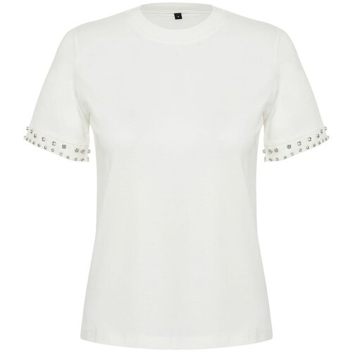 Trendyol Ženska majica TWOSS24TS00070, Bela Cene