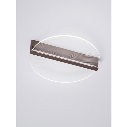Nova Luce Rjava aluminijasta LED zatemnitvena stropna svetilka s senčilom iz akrilnega stekla Noah &amp;ndash; Slike