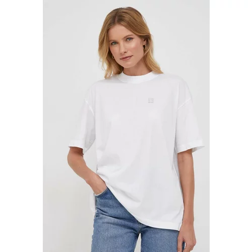 Calvin Klein Jeans Pamučna majica za žene, boja: bijela