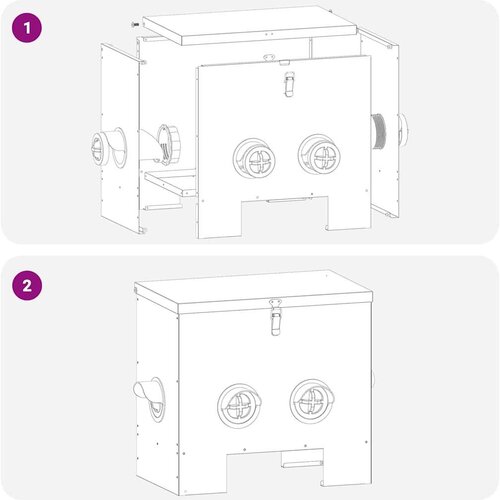 VidaXL hranilica za piliće 2 pcs srebrno 60.5 x 29 x 51 cm Slike